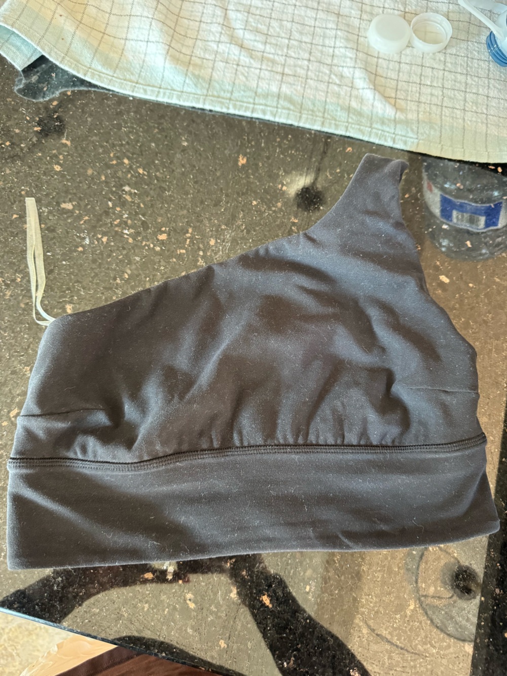 lululemon One-Shoulder align Sports Bra in Black
